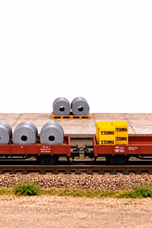 2 Stalen Rollen op Pallet – Schaal H0