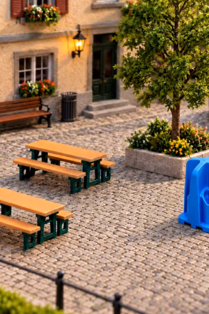 Urinoir blauw schaal H0